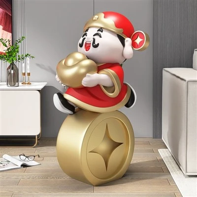 God Of Wealth Styttan