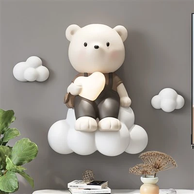 3D LED Ský Bear vegg Art